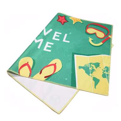 Custom Full Color Printing Microfiber Travel Beach Towel